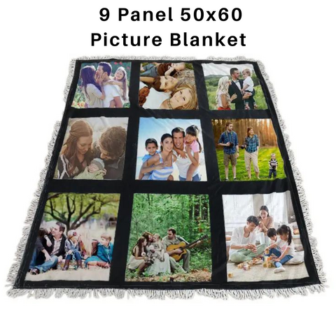 Custom 50" x 60" Nine Panel Picture Blanket