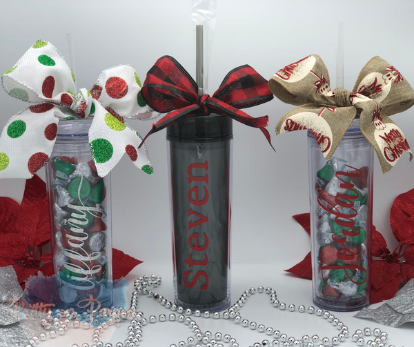 Personalized 16 oz Acrylic Tumbler with Hershey Kisses