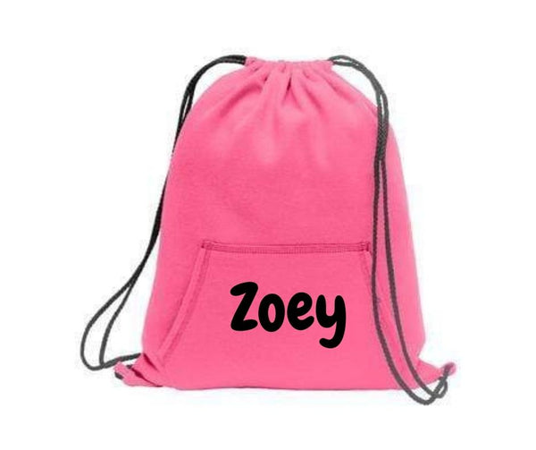 Personalized Core Fleece Sweatshirt Cinch Pack