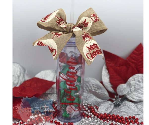 Personalized 16 oz Acrylic Tumbler with Hershey Kisses