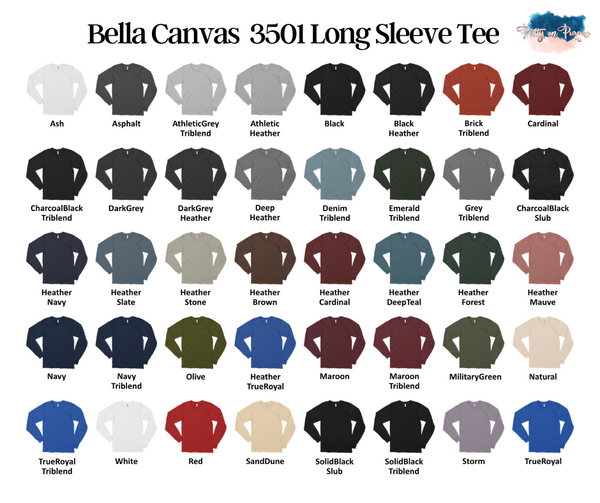 Bella Canvas 3501 Long Sleeve